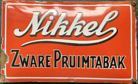 Niemeijer Nikkel, tabak, emaille, RECLAME, MP Niemeijer Nikkel, tabak, emaille, RECLAME, MP