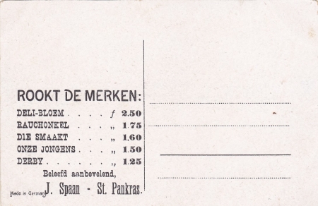 Spaan J. - St.Pankras BRIEFKAART M Spaan J. - St.Pankras BRIEFKAART M