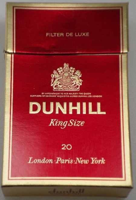 Dunhill king size 20/f3.75 accijns 6481 Dunhill king size 20/f3.75 accijns 6481