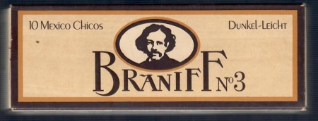 Braniff No. 37898/147 - doosje met 10 sigaartjes ƒ 3,-- L Braniff No. 37898/147 - doosje met 10 sigaartjes ƒ 3,-- L