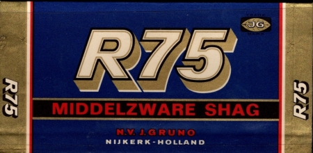 R75  middelzware shag 50 gram pakje  L