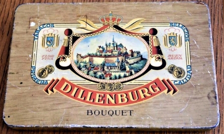 DILLENBURG blik 10 sigaren banderol 1746 DILLENBURG blik 10 sigaren banderol 1746