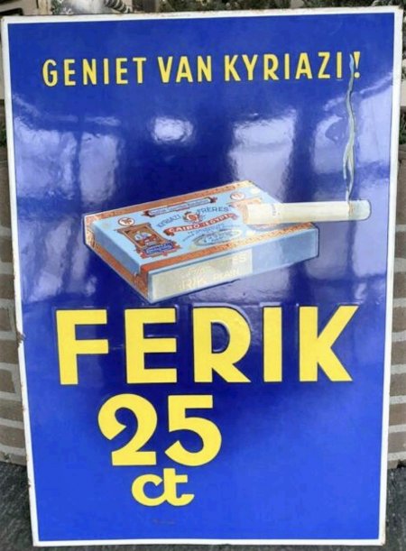 Kyriazi Freres, sigaretten, emaille, RECLAME MP Kyriazi Freres, sigaretten, emaille, RECLAME MP