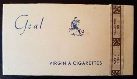 GOAL sigaretten doos 50 stuks prijs f1.25 GOAL sigaretten doos 50 stuks prijs f1.25
