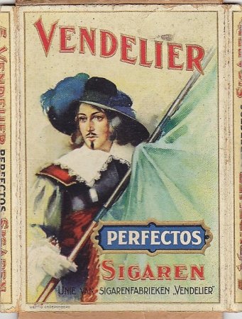 Unie van Tabak en Sigaretten Fabrieken - Amsterdam VENDELIER - PERFECTOS doosje 5 sigaren  M